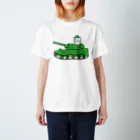 えかきにゃんこのお店♪のしろねこ　戦車 Regular Fit T-Shirt