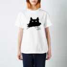 キャッティ（オフィシャル）ネコ好き集まれ!!のBLACK CATシリーズ（ネコ/猫） Regular Fit T-Shirt