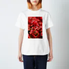 かぴばらのFLOWERS-あか- Regular Fit T-Shirt