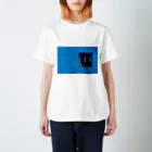 LACIの青と猫の窓 Regular Fit T-Shirt