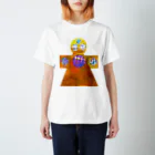 湯沢恵理　宇宙アイテムのメタリックお守り宇宙人Ｔシャツ Regular Fit T-Shirt