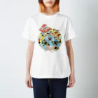 ねことりむし★CAT BIRD INSECTの毒茸と雀チュチュンがチュン Regular Fit T-Shirt