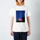 hiroki-naraの芙蓉 DATA_P_133　Confederate Rose ハスの花の古名 スタンダードTシャツ