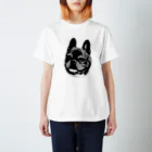 愛犬のドッグフード代を稼ぐTシャツ屋さんのにっこり犬マメ(モノトーン) Regular Fit T-Shirt