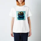 Yuri_Paintingのブラックプラム Regular Fit T-Shirt