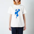 かえのカンフーチャイナT(青) Regular Fit T-Shirt