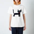 tapokoneのお店のくろねこ スタンダードTシャツ