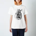 馬の絵の画家　斉藤いつみの馬の素描Tシャツ3 スタンダードTシャツ