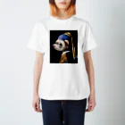 paz&sheetaの真珠の耳飾りのフェレット Regular Fit T-Shirt