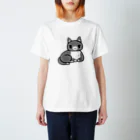 いるー/noroiruのちゃんネコ・モノクロ スタンダードTシャツ