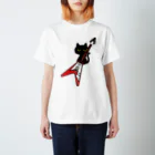 アトリエかのの黒猫ロックVギター Regular Fit T-Shirt