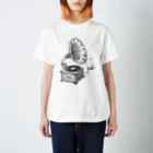 Momi Buncho Lab SHOPの蓄音機文鳥 Regular Fit T-Shirt