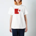 qujakuhouseの？横顔 赤 Regular Fit T-Shirt