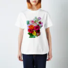 花のある生活のカラフルローズ Regular Fit T-Shirt