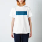 Planet Evansの青と白の縦縞 スタンダードTシャツ