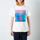 NEON LIGHT STARSの胸に金魚鉢を抱える スタンダードTシャツ