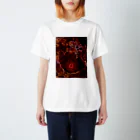 hiroki-naraの芙蓉 DATA_P_154　Confederate Rose ハスの花の古名 スタンダードTシャツ