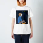 クロネノアトリエの夜空(気だるげ男子) Regular Fit T-Shirt