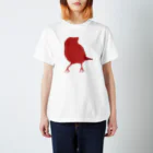 cotoLi （ことり）の文鳥シルエット（cotoLiロゴ） スタンダードTシャツ