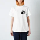 MadAlice☆猫狂いのアリスの猫家の紋(左胸ver) スタンダードTシャツ