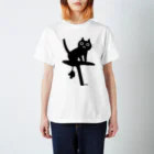 KOGUMA Factory SHOPのサドルねこ・ブラック 티셔츠