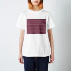 many many stripes.のボーダー１赤 スタンダードTシャツ