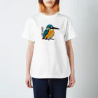 野鳥生活の短足の貴公子（カワセミ） スタンダードTシャツ