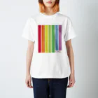 CHILL etc.のビビッド虹色ストライプ Regular Fit T-Shirt