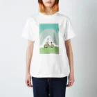 たくましろのしろくまとちゃりんこ スタンダードTシャツ