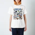 猫と釣り人のSaltwater fish_3C Regular Fit T-Shirt