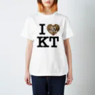 SHOP W　SUZURI店のI ♥ Kiji Tora Tシャツ Regular Fit T-Shirt