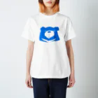 クマバチのLight blue-with white edge Regular Fit T-Shirt