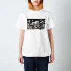 m.3の「怪獣は夢の中」モノクロプリントT Regular Fit T-Shirt