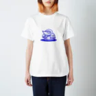 栖周 (sumi amane)のもぐう（青） Regular Fit T-Shirt