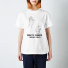 『NG （Niche・Gate）』ニッチゲート-- IN SUZURIの仏印h.t.（施無畏印・与願印）黒 Regular Fit T-Shirt