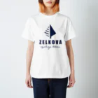 ZELKOVA cycling teamのZELKOVA LOGO navy  Regular Fit T-Shirt