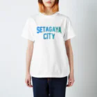 JIMOTO Wear Local Japanの世田谷区 SETAGAYA CITY ロゴブルー スタンダードTシャツ