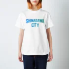 JIMOTO Wear Local Japanの品川区 SHINAGAWA CITY ロゴブルー スタンダードTシャツ
