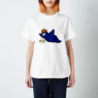 しちみ楼のピーヨ服 blue Regular Fit T-Shirt