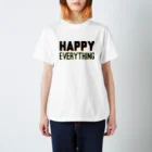 FUN TIMES POSITIVE VIBES。 のHAPPY EVERYTHING Regular Fit T-Shirt