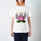 ToMoE&Co.の腹割れモモイロインコの桃 Regular Fit T-Shirt