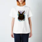 Crazy❤︎for Maincoon 猫🐈‍⬛Love メインクーンに夢中のメインクーン🐾ブラックソリッド スタンダードTシャツ