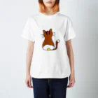 悩みの吐き捨て場　studio_X@stand.fmの目玉焼きトラ茶猫２ スタンダードTシャツ