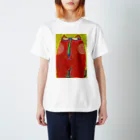 松谷和恵　kazue matsuyaの赤い猫 Regular Fit T-Shirt