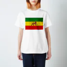 DRIPPEDのRASTAFARI LION FLAG-エチオピア帝国の国旗- Tシャツ Regular Fit T-Shirt