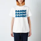 ダムダムサイコ　- Damn Damn Psycho -のDAMN! DAMN! DAMN! Tee 淡色×青 Regular Fit T-Shirt