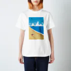 湘南デザイン室：ネギシシゲノリの湘南ランドスケープ05:波に向かって Regular Fit T-Shirt