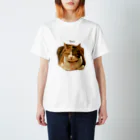 猫カフェ ぶぅたんグッズショップの仏のような寝顔のトコちゃん スタンダードTシャツ