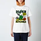 BUTCHOLSのBUTCHOLS DIGGER!Tシャツみどり Regular Fit T-Shirt