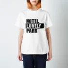 HOTEL LOVELY PARK 公式ショップのHOTEL LOVELY PARK ロゴ（モノトーン） スタンダードTシャツ